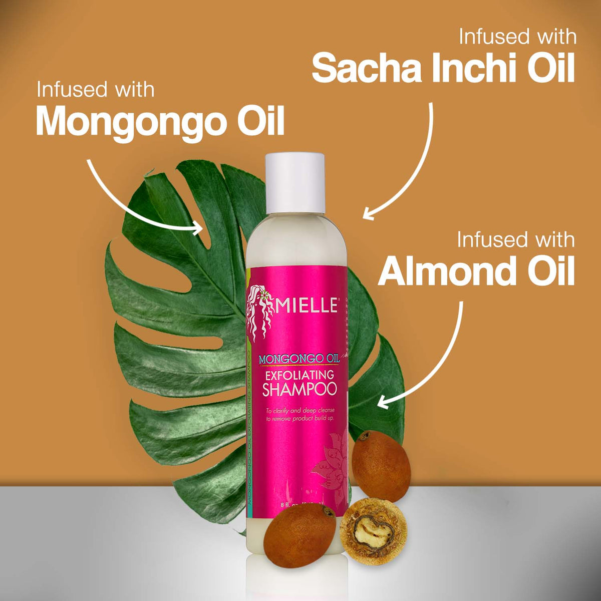 MIELLE Mongongo Oil Exfoliating Shampoo 8oz