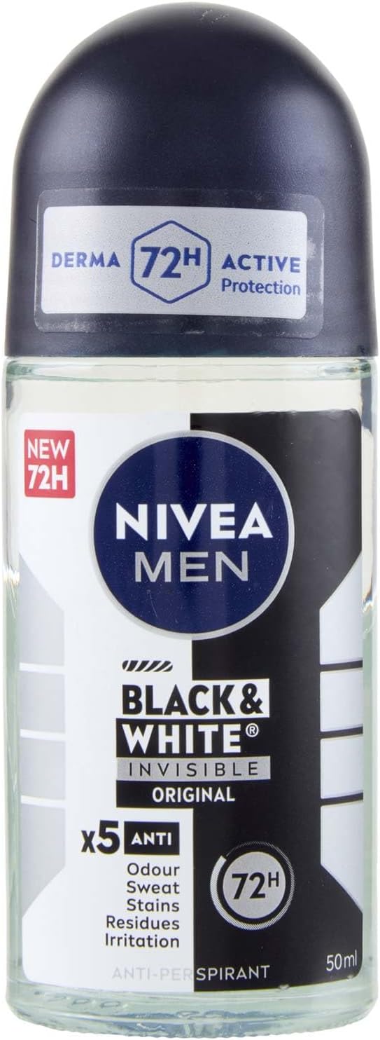 Nivea Roll-On 50ml Men's Black & White Invisible