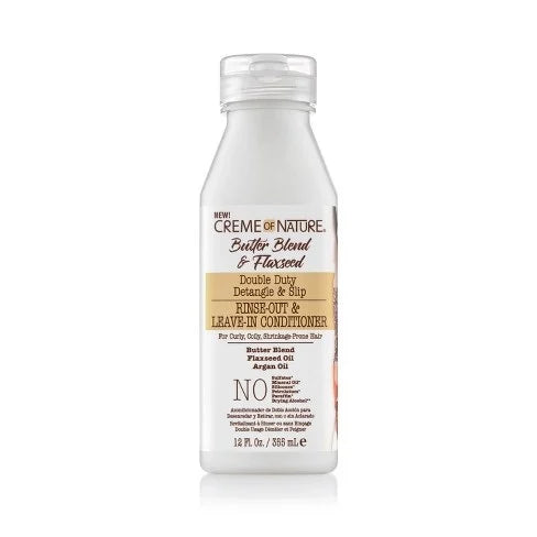 Crème de la nature, mélange de beurre et de graines de lin, revitalisant sans rinçage, 12 oz