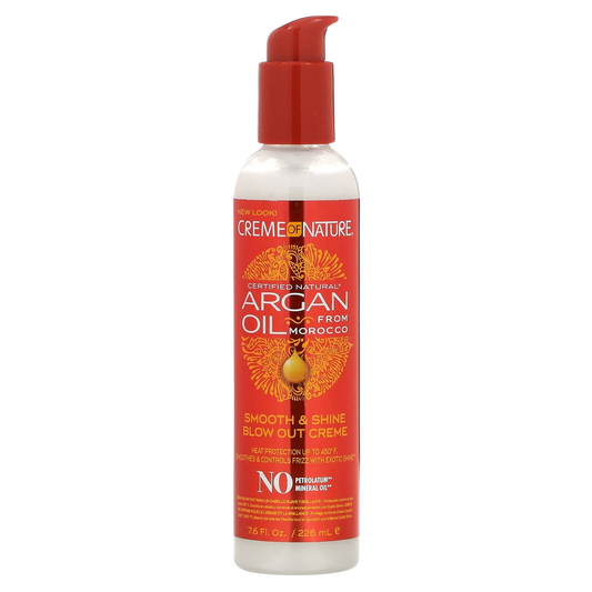 Creme of Nature Argan Oil Heat Protector Smooth & Shine Blow Out Creme 8.45oz