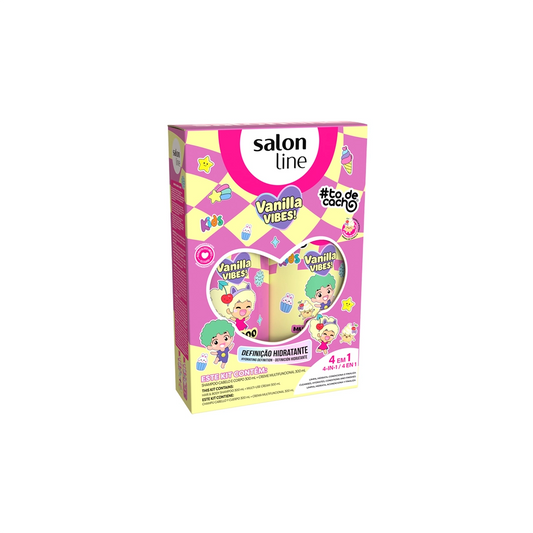 Salon Line Vanilla Vibes Kids Shampoo + Multifunctional Cream Kit 300ml
