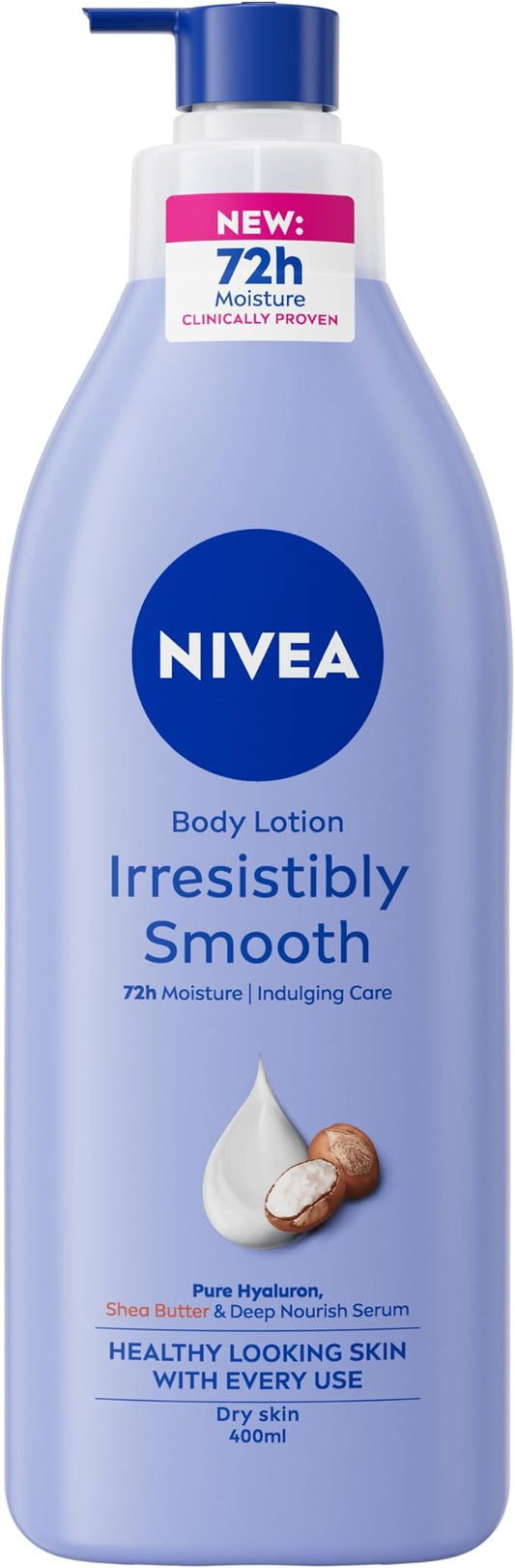 Nivea Body Lotion 400ml Irresistibly Smooth Shea Pump