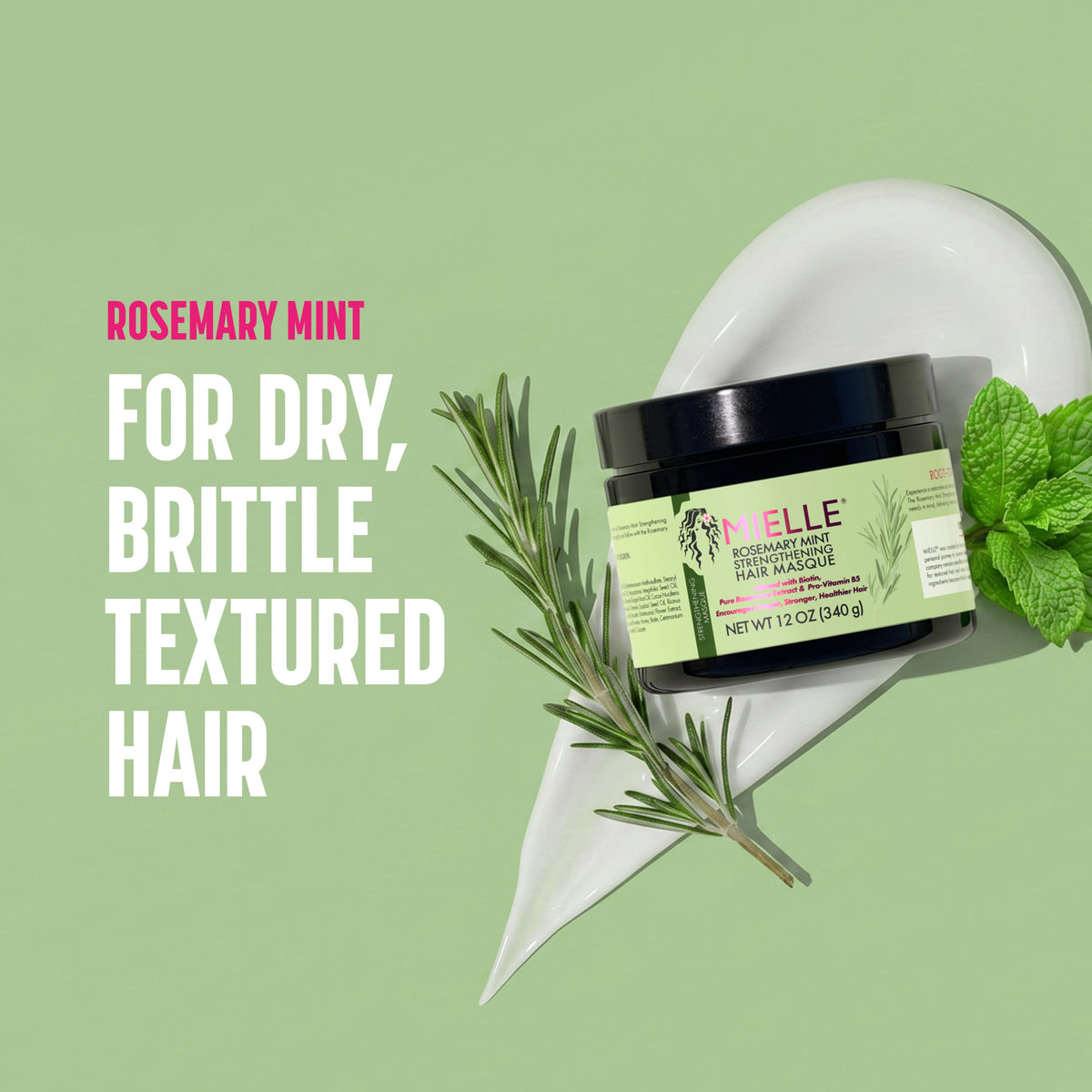 MIELLE Rosemary Mint Strengthening Hair Masque