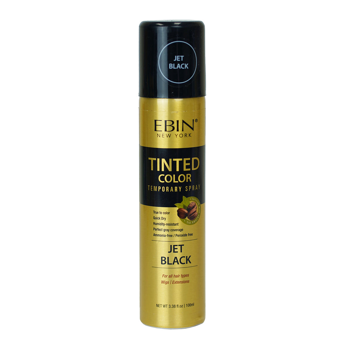 EBIN New York Tinted Color Spray 3.38oz(100ml) - Jet Black