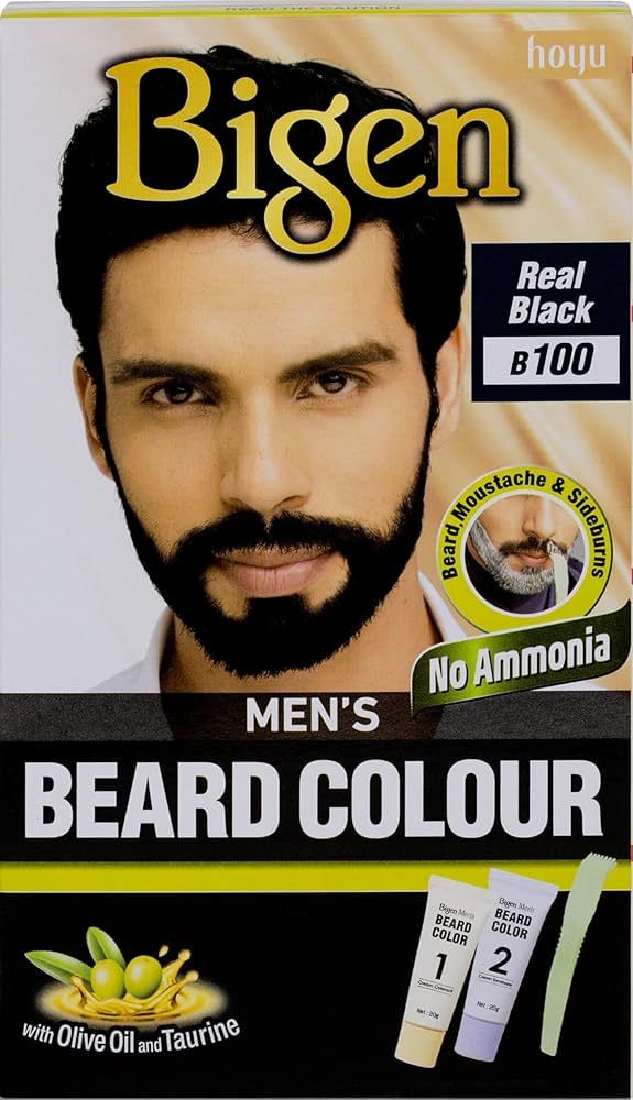 Bigen Mens Beard Color #100 Real Black