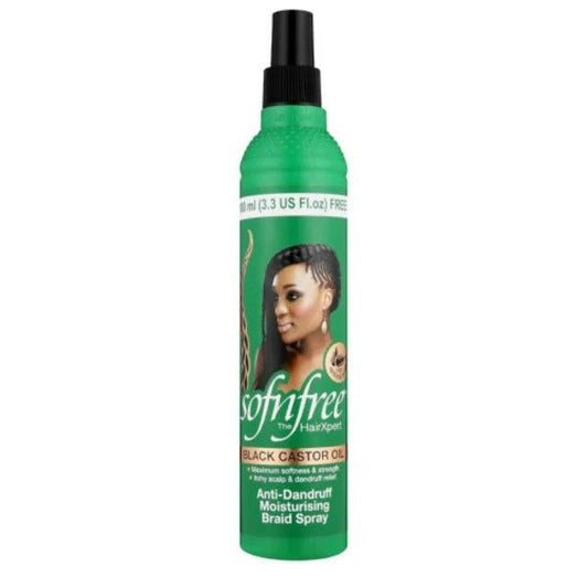 Sof n'free Black Castor Oil Anti-Dandruff Braid Spray 350ml