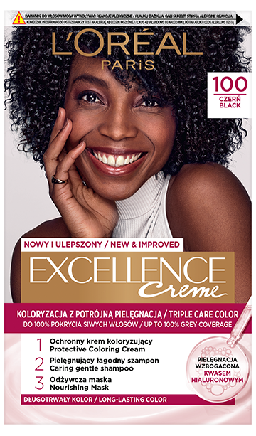 L’Oréal Paris Excellence Crème 100 – Black hair colour box