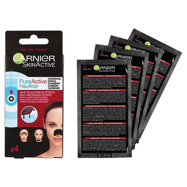 Garnier Pure Active charcoal nose strips 4 pieces